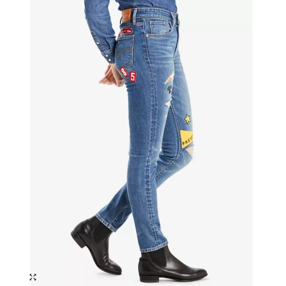Levi's 721 Montana Sky Riders with Patches Jeans Sz 27-- shipping incl - Picture 1 of 16